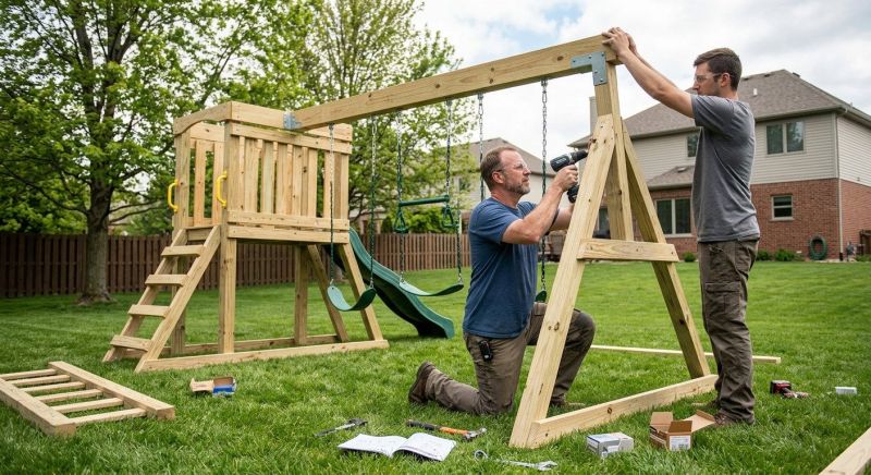 Monkey Bars Installation in Olathe, KS