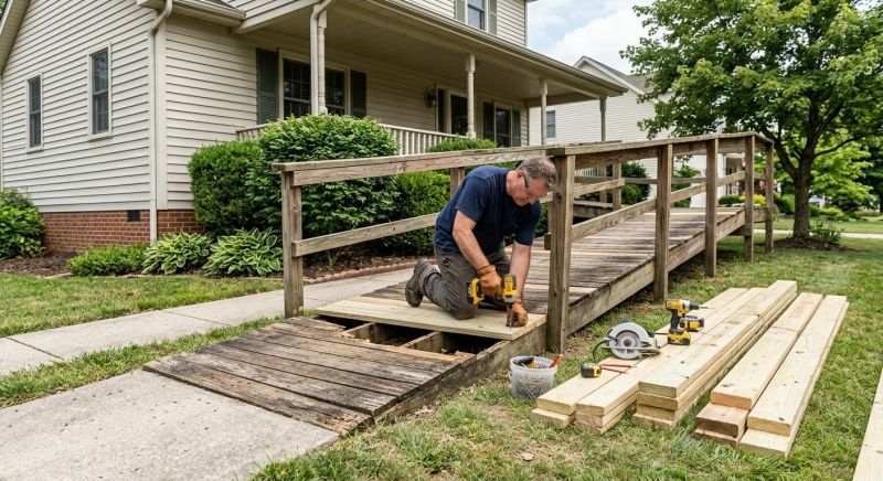 Wood Ramp Repair in Overland Park, KS